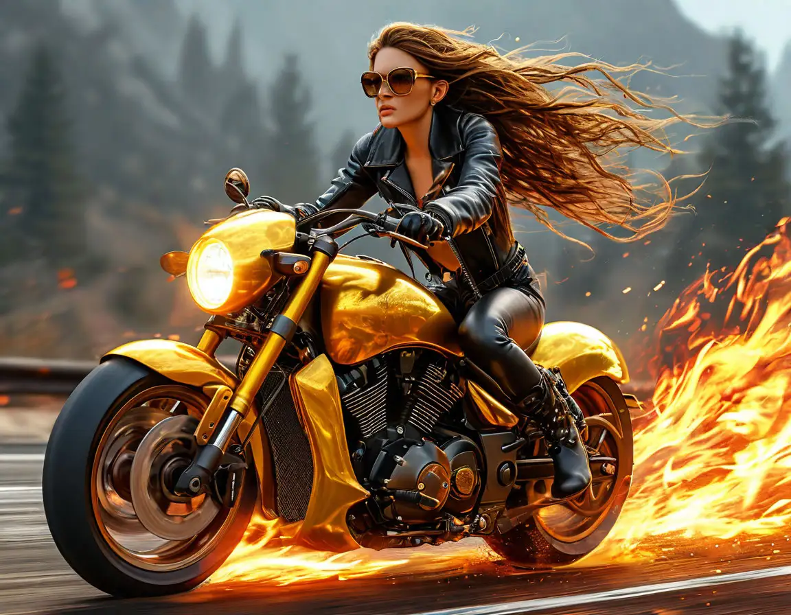 Kobieta na motocyklu !